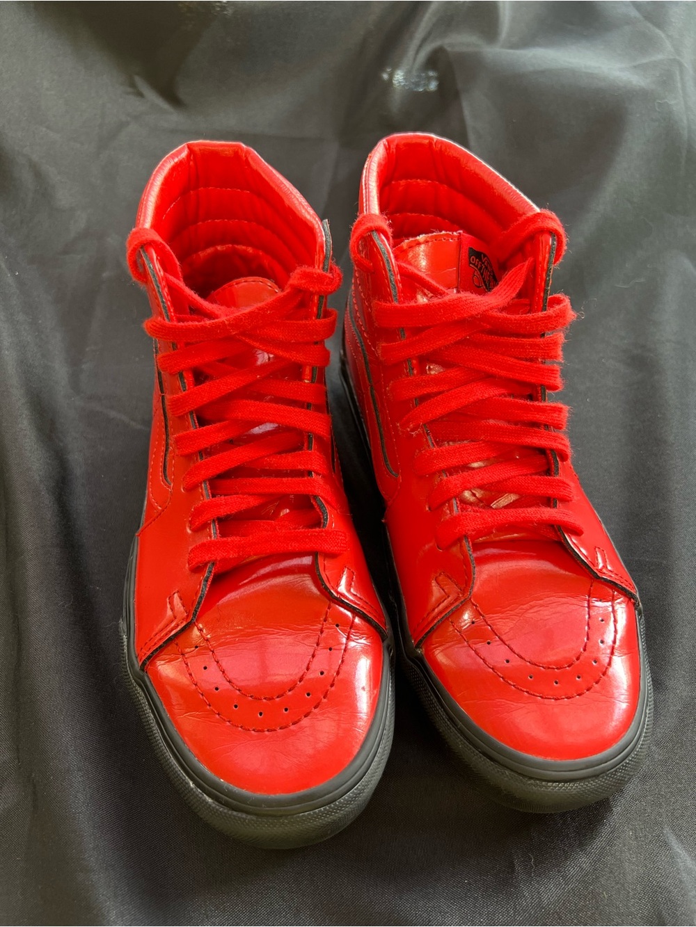 David Bowie Vans Red High-Top Sneakers/Skate shoes - Picture 9 of 13